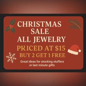 Jewelry Priced at $15 🎄 BUY 2 GET 1 FREE 🎄